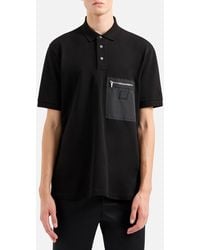 ARMANI EXCHANGE - Edition Cotton-Piqué Polo Shirt - Lyst