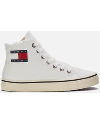 tommy hilfiger white high tops