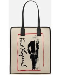 Karl Lagerfeld - Series Canvas Shopper Tote Bag - Lyst