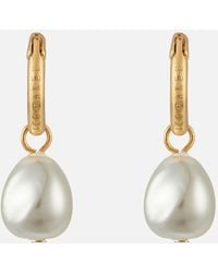 Ted Baker - Periaa Gold-tone And Faux Pearl Hoop Earrings - Lyst