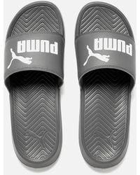 puma grey flip flops