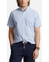 Polo Ralph Lauren - Pinstriped Cotton-seersucker Shirt - Lyst