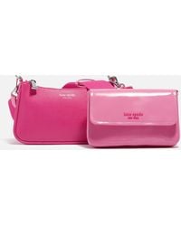 Kate Spade - Double Up Saffiano Leather Crossbody Bag - Lyst