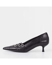 Vagabond Shoemakers - Lykke Leather Kitten Heeled Court Shoes - Lyst