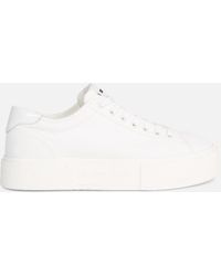 Tommy Hilfiger - Faux Leather Cupsole Trainers - Lyst