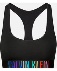 Calvin Klein - Intense Pride Logo-print Stretch-jersey Unlined Bralette - Lyst
