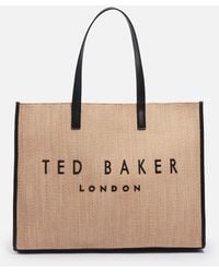 Ted Baker - Pallmer Raffia Large Icon Bag - Lyst