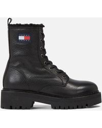 Tommy Hilfiger - Urban Warm Lined Leather Lace-up Boots - Lyst