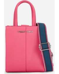 Tommy Hilfiger Femme Faux Leather Cross-Body Bag - Pink