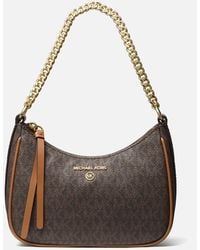 MICHAEL Michael Kors - Jet Set Charm Small Chain Canvas Pouchette - Lyst