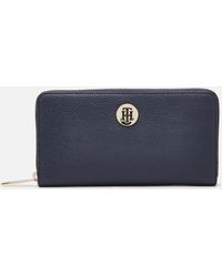 Tommy Hilfiger Women Wallet with Zip Blue and White Stripe