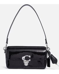 COACH - Studio Sequinned Leather Baguette Bag - Lyst
