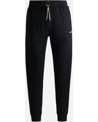 BOSS - Unique Cuffed Stretch Cotton-jersey Sweatpants - Lyst