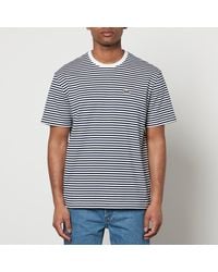 Lacoste - Stripe Cotton-jacquard T-shirt - Lyst