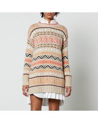 MAX&Co. - Ribes Intarsia-knit Mini Dress - Lyst