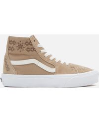 Vans - Sk8-hi Tapered Canvas And Suede Trainers - Lyst