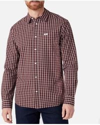 Wrangler - Checked Cotton-twill Shirt - Lyst