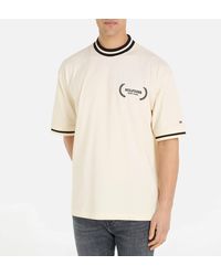 Tommy Hilfiger - Lauren Tipped Cotton Logo T-shirt - Lyst