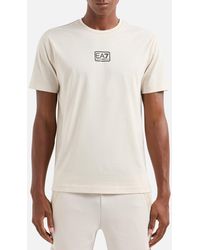 EA7 - Core Id Box Logo Cotton T-shirt - Lyst