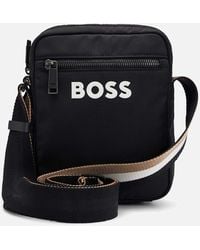 BOSS - Catch Zip Canvas Crossbody Bag - Lyst