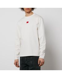 HUGO - Diragoto Long Sleeve Cotton-jersey T-shirt - Lyst