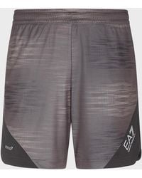 EA7 - Ventus Printed Jersey Shorts - Lyst