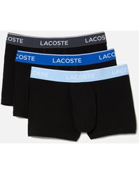 Lacoste - 3 Pack Cotton-blend Boxer Trunks - Lyst