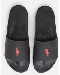 Polo Ralph Lauren Pp Slide Sandals - Black