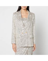 Never Fully Dressed - 54 Sequined Woven Blazer - Lyst