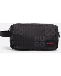 HUGO - Ethon Logo-jacquard Wash Bag - Lyst