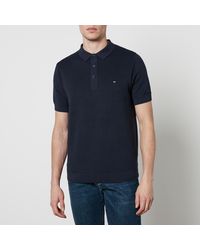 Tommy Hilfiger - Chain Ribbed-knit Polo Shirt - Lyst