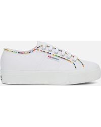 Superga - 2740 Embellished Beaded Canvas Trainers - Lyst