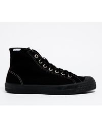 Novesta - Star Dribble Contrast Stitch Canvas Hi-top Trainers - Lyst