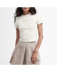 Barbour - Reign Stretch Cotton-jersey T-shirt - Lyst