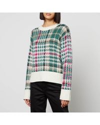 Tommy Hilfiger - Houndstooth Intarsia Cotton-Blend Jumper - Lyst