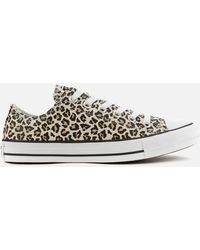 converse chuck taylor all star archive leopard print platform