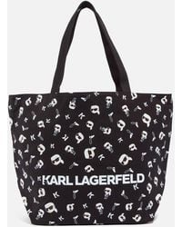 Karl Lagerfeld - Ikonik 2.0 Canvas Tote Bag - Lyst