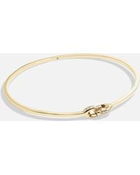 COACH - Interlock Pavé C Gold-tone Bangle Bracelet - Lyst