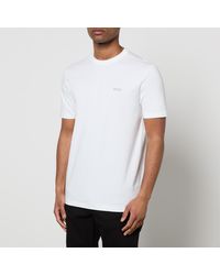 BOSS - Logo-print Cotton-blend Jersey T-shirt - Lyst