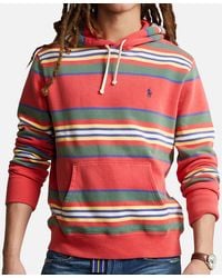 Polo Ralph Lauren - Long Sleeve Multi Stripe Hooded Sweatshirt - Lyst