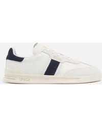 Polo Ralph Lauren - Heritage Area Leather And Suede Trainers - Lyst