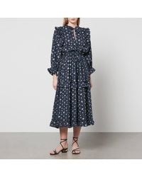 Stella Nova - Barbara Floral-Print Cotton Midi Dress - Lyst