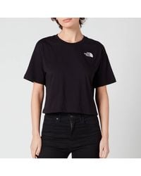 The North Face - Cropped Simple Dome Short Sleeve T-shirt - Lyst