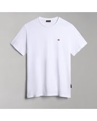 Napapijri - Salis Logo-embroidered Cotton-jersey T-shirt - Lyst