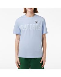 Lacoste - Varsity Logo-print Cotton-jersey T-shirt - Lyst