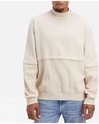 Calvin Klein - Double Layer Cotton-Blend Sweatshirt - Lyst