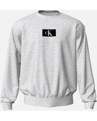 Calvin Klein - Logo Lounge Cotton Sweatshirt - Lyst