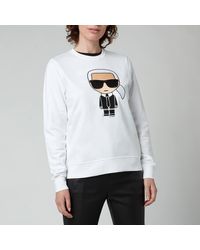 Karl Lagerfeld Organic Ikonik Karl Sweatshirt - White