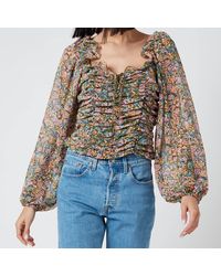 free people mabel printed blouse