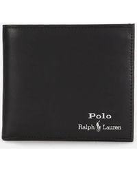 Polo Ralph Lauren - Smooth Leather Gold Foil Wallet - Lyst